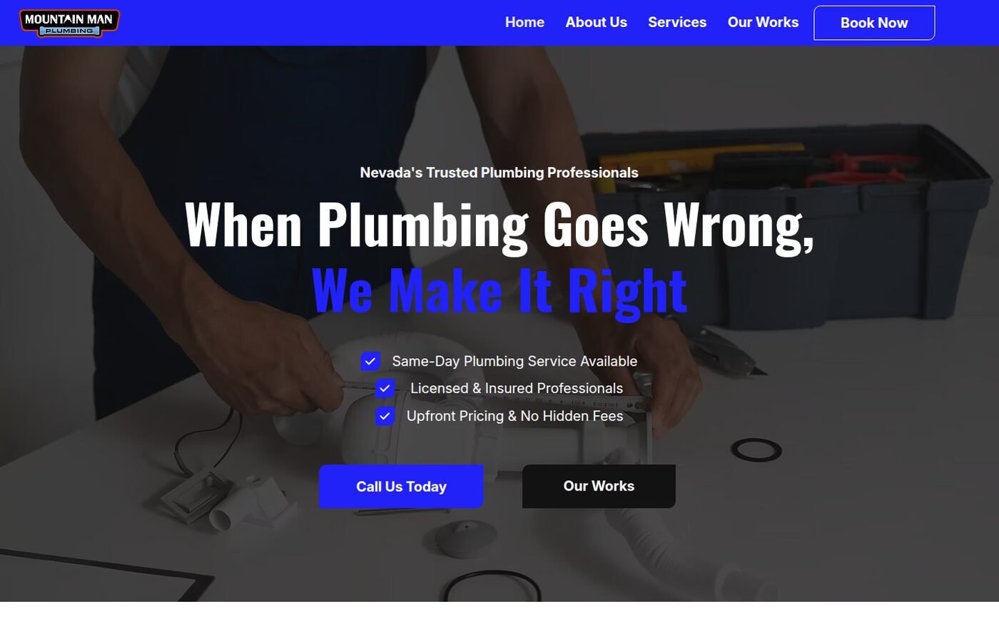 Mountain Man Plumbing website