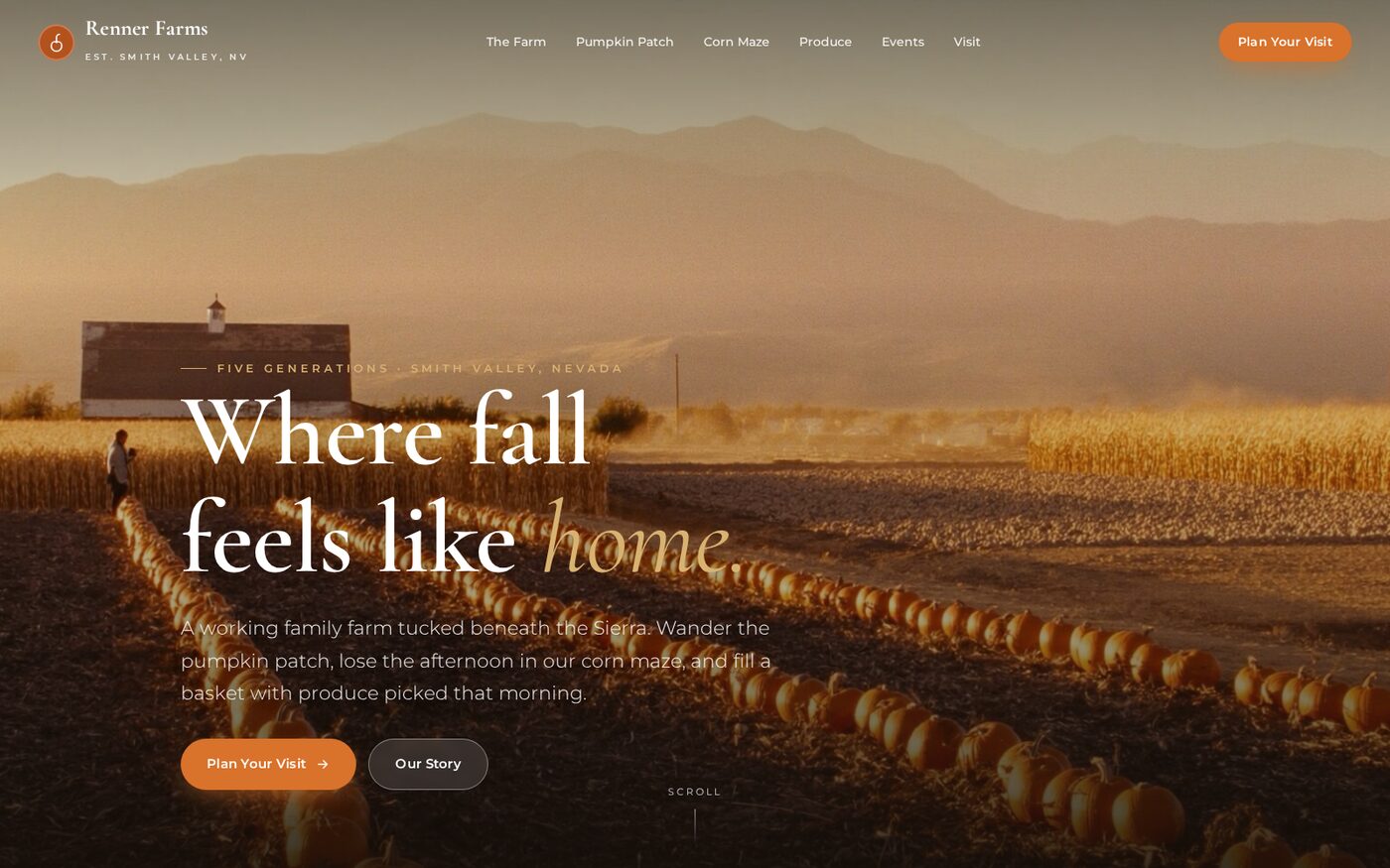 Renner Farms website